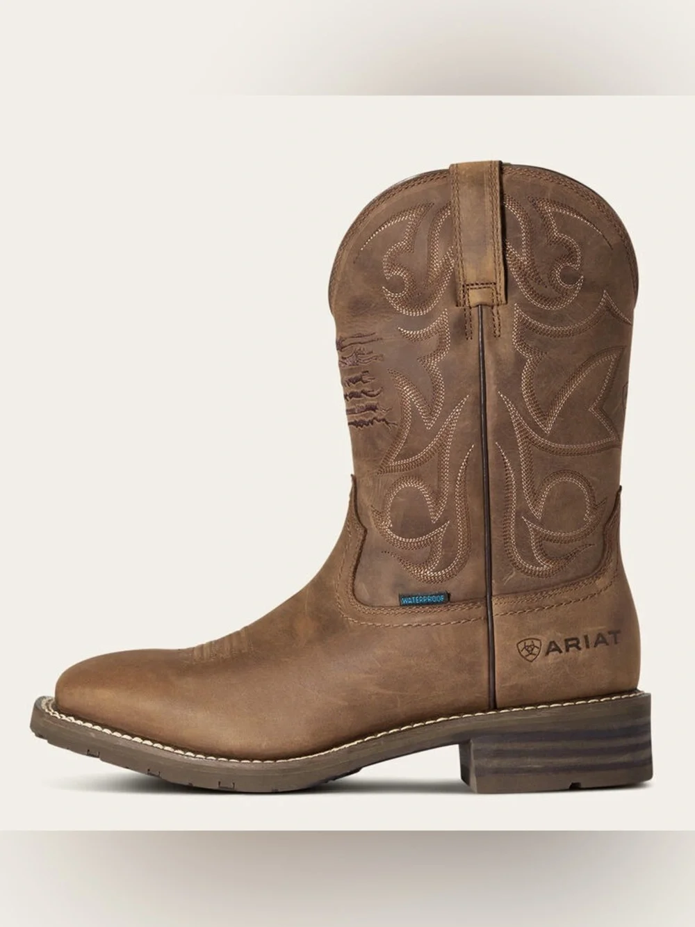 Ariat Hybrid Patriot Waterproof Western Cowboy Boots Men’s 11.5 Leather Flag